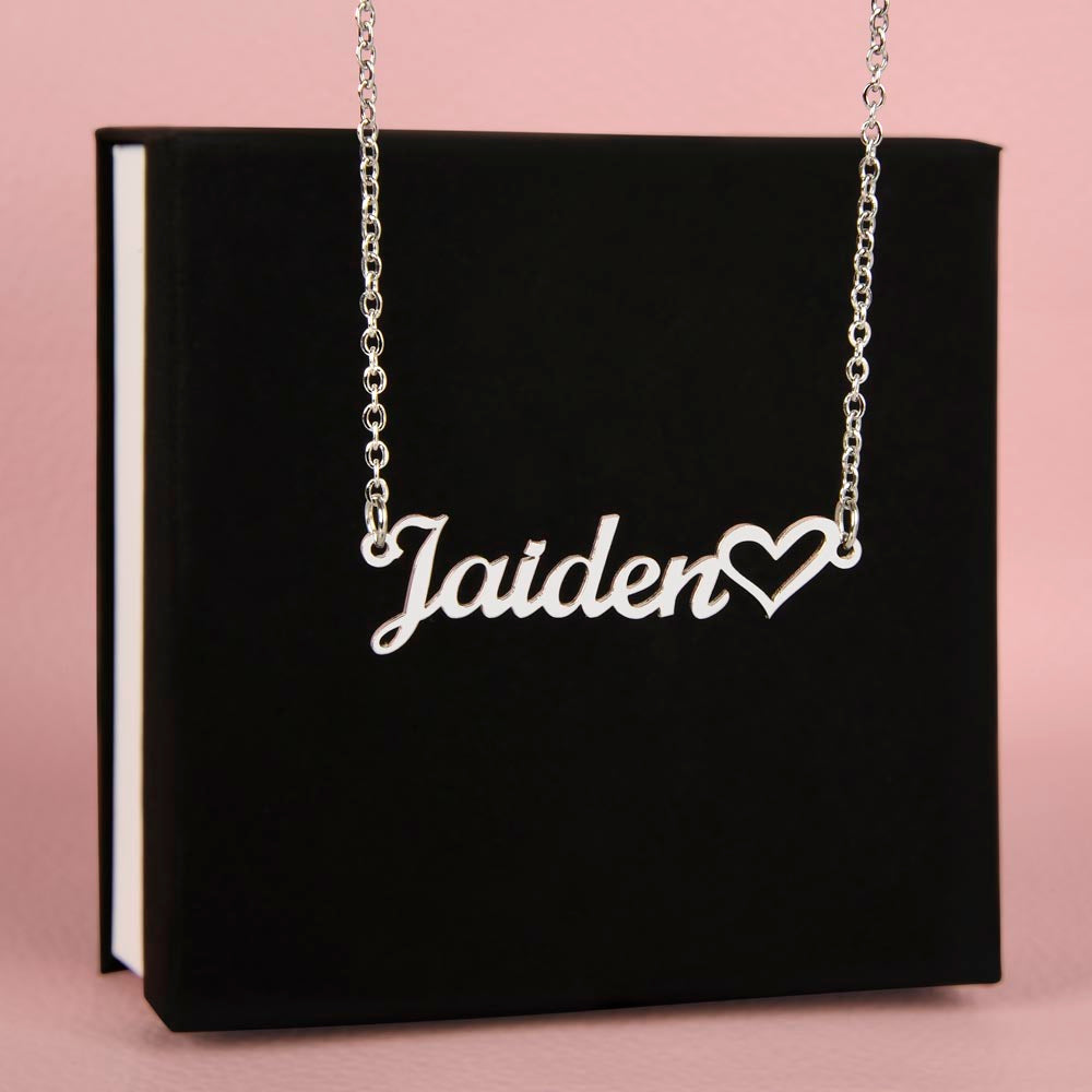 TO MY DAUGHTER PERSONALIZED HEART NAME NECKLACE