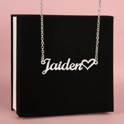 TO MY DAUGHTER PERSONALIZED HEART NAME NECKLACE