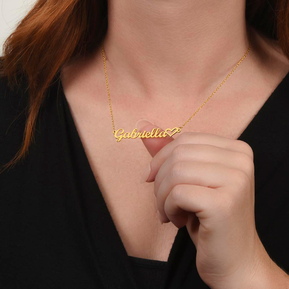TO MY DAUGHTER PERSONALIZED HEART NAME NECKLACE