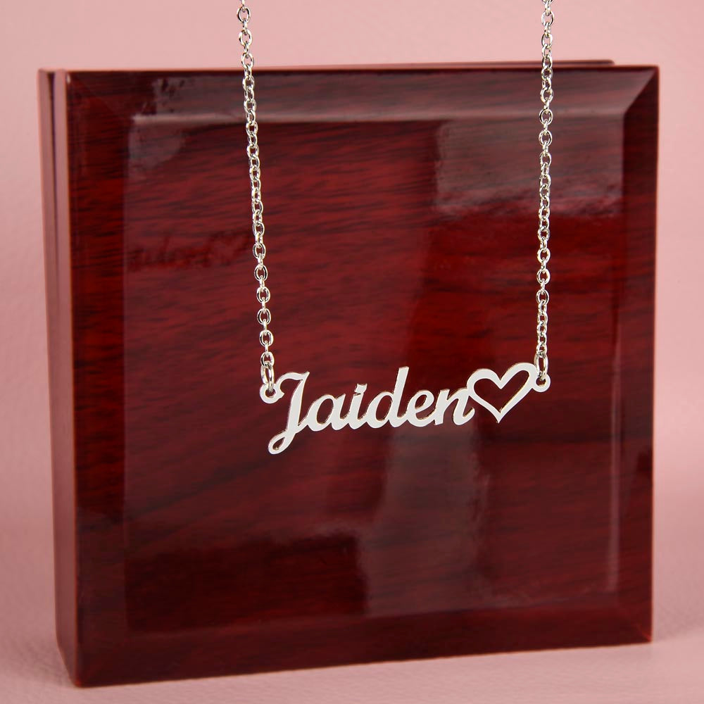 TO MY DAUGHTER PERSONALIZED HEART NAME NECKLACE