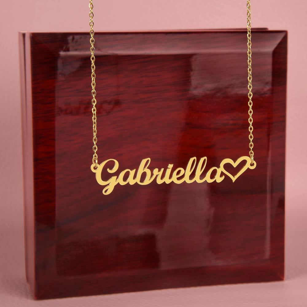 TO MY DAUGHTER PERSONALIZED HEART NAME NECKLACE